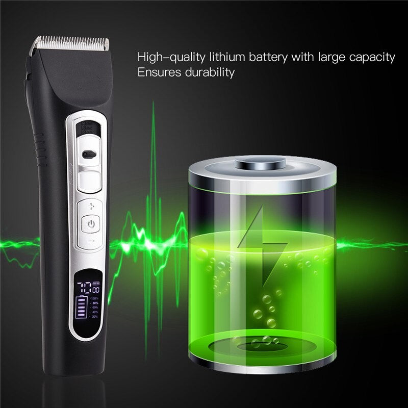 Electric Hair Clipper For Men Rechargeable Shaver Cordless Hair Cutter Digital Beard Hair Trimmer Barber Cutting Razor Machine