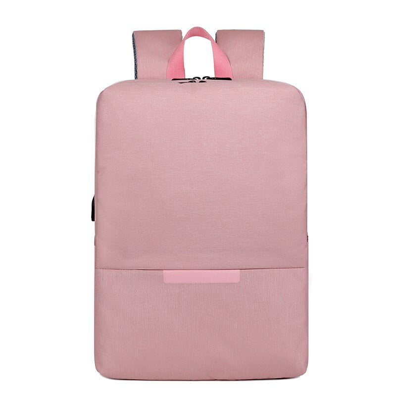 Men's Backpack With USB Charging Bag Waterproof Nylon Cloth Rucksack Male Business Travel Bagpack Reflective Strip Design 15.6