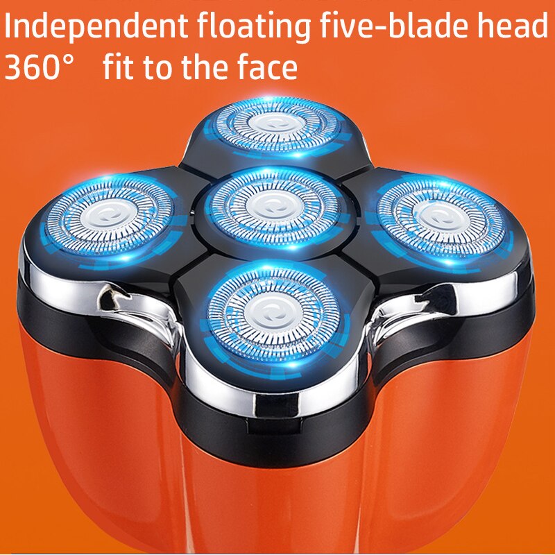 Rechargeable Electric Shaver for Men Washable Facial Beard Electric Razor Foil Bald Head Shaving Machine for Men