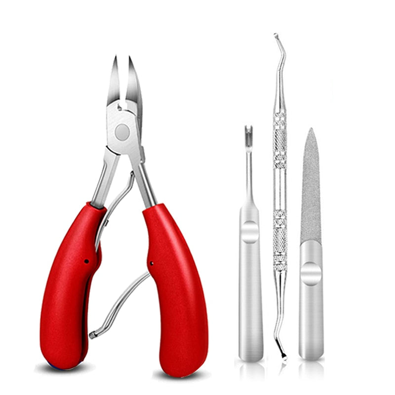 Toe Nail Clippers Nail Correction Thick Nails Ingrown Toenails Nippers Cutters Dead Skin Dirt Remover Pedicure Care Tool