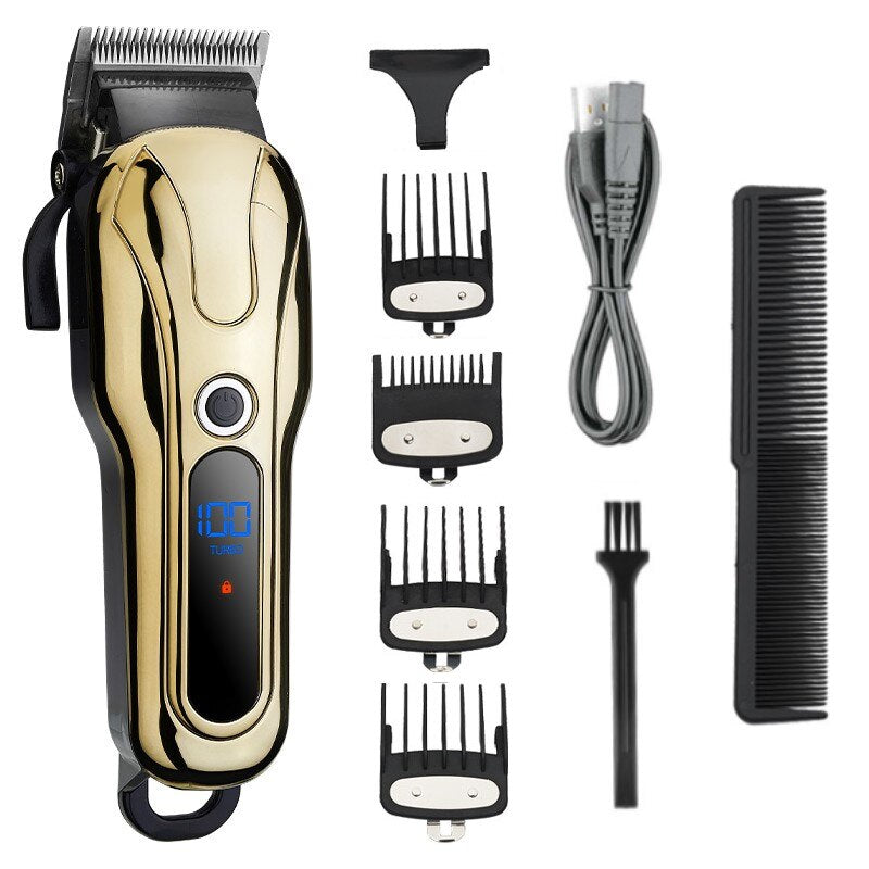 Professional Hair Clipper for Barber Rechargeable Hair Trimmer Hair Shaving Machine Electric Hair Cutting Beard Cut
