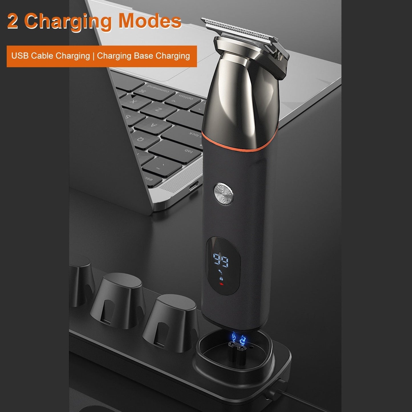 5 In 1 Men's Hair Clipper Set Electric Body Hair Trimmer Beard Shaver Nose Trimmer Haircut Kit Fully Washable USB Rechargeable