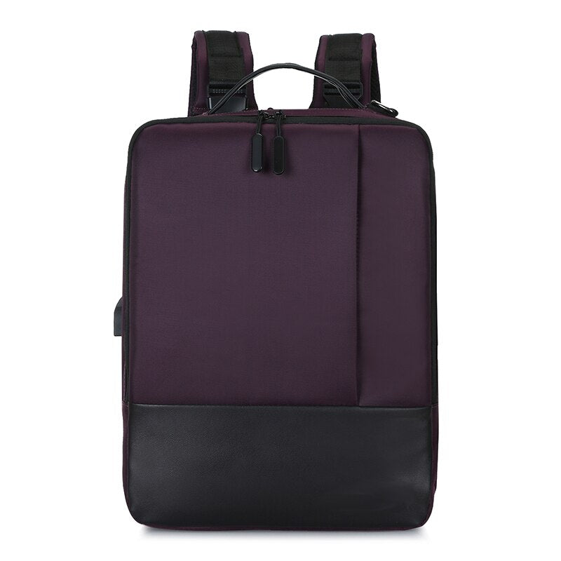 Men's Fashion Business Backpack High-quality Nylon Laptop Backbag 15.6 Inches Usb Charging Large Capacity Rucksack For Male