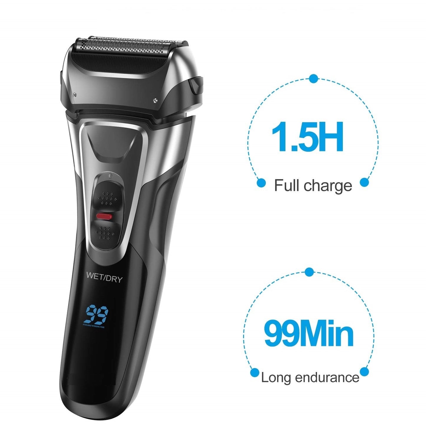 Professional Shaver for Men Rechargeable Powerful Electric Shaver 3d Washable Electric Razor Wet Dry Face Beard Shaving Machine
