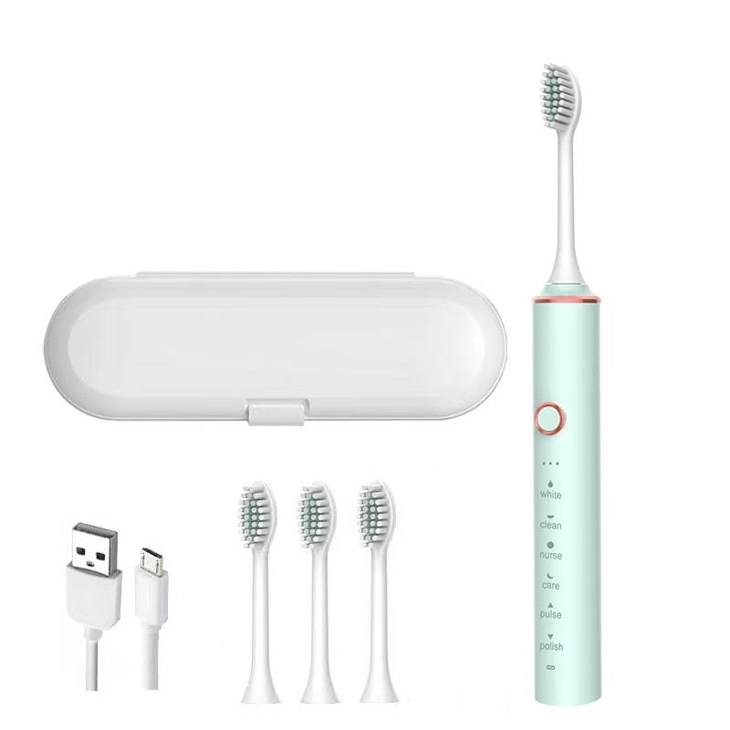Smart Sonic Electric Toothbrush USB Ultrasonic Electric Toothbrush for Adults Automatic Tooth Brush Teeth Cleaning IPX7 Waterproof