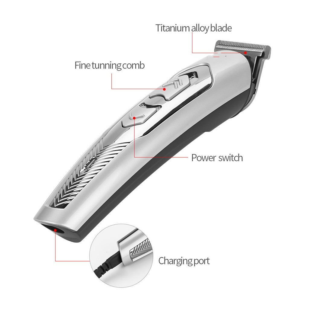 Professional USB Electric Hair Clipper Rechargeable Hair Trimmer Cutting Machine with 4 Length Limit Combs Haircut Beard For Men