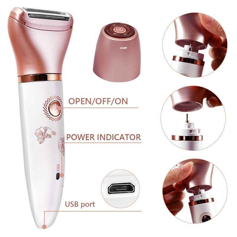 USB Shaver for Women Facial Hair Remover Leg Body Hair Removal Female Shaving Machine Women Razor Electric Bikini Trimmer
