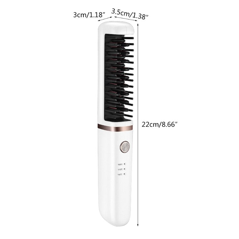 Hot Air Hair Dryer Brush, Multifunction Electric Hair Straightener Brush Negative Ion Fast Heat Curler Comb Styler Tools