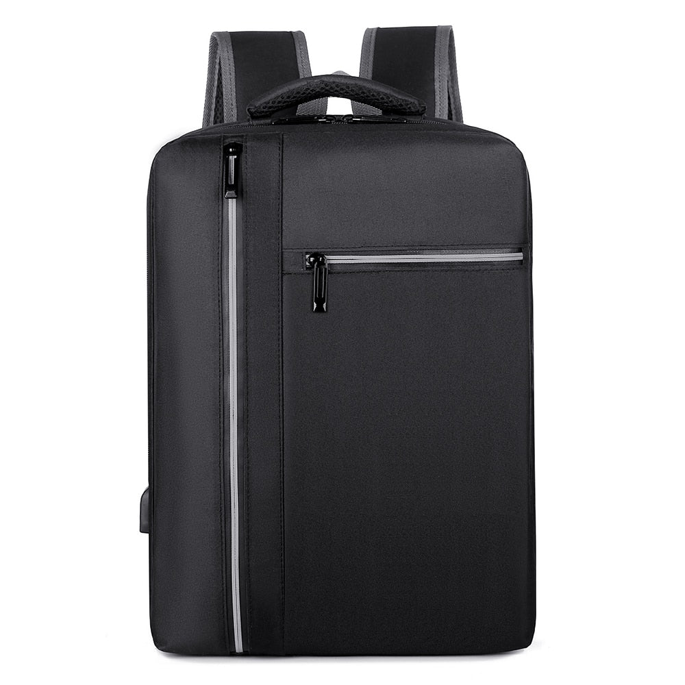 Men's Backpack With USB Charging Bag Waterproof Oxford Cloth Rucksack Male Business Travel Bagpack Reflective Strip Design