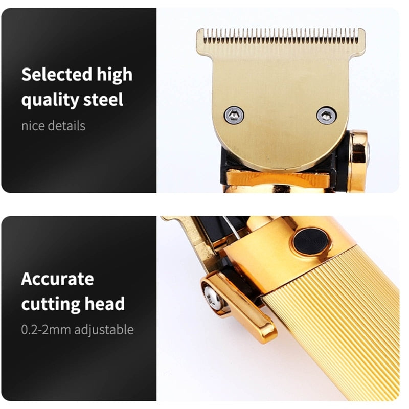 Low Noise Hair Trimmers Wireless Barber Hair Clippers USB Rechargeable Hair Cutting Tools with Digital LCD