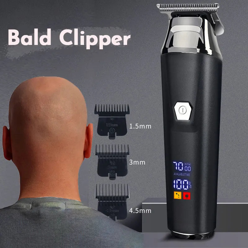 Bald Grooming Clipper Professional Electric Hair Trimmer for Men Barber 0mm Cutter Machine Beard Trimmer Men's Shavers Razors