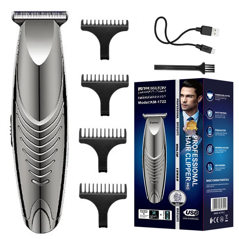 USB Rechargeable Hair Clipper Hair Clipper Oil Head Clipper Hair Carving Carving White Beard Trimming