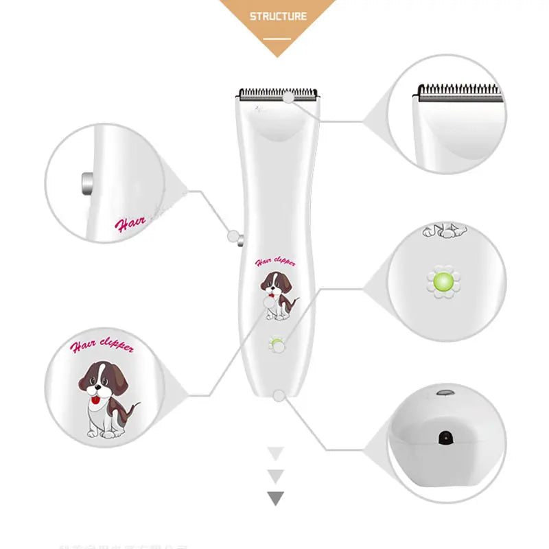 Rechargeable Dog Hair Clipper Animal Hair Trimmer Pet Hair Cutter Cat Hair Cutting Machine Haircut For Animal