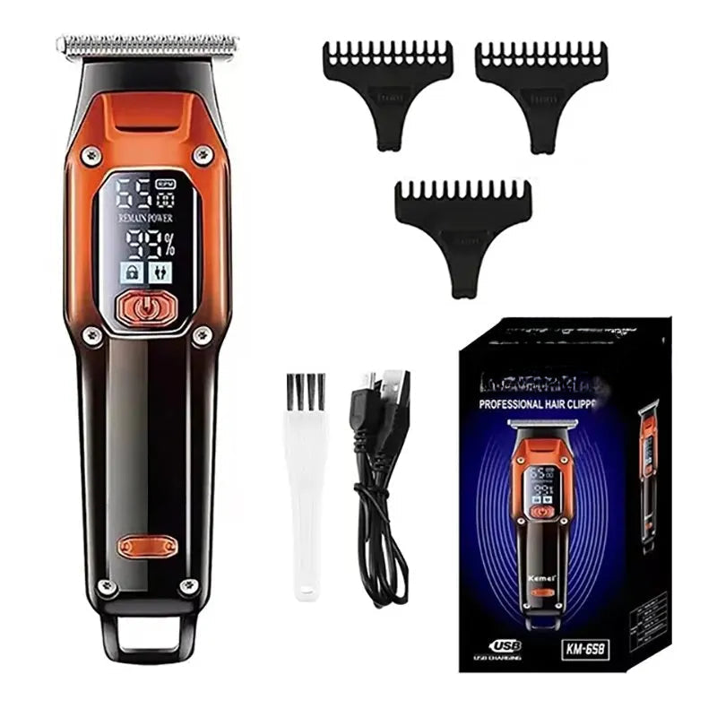 Hair Clipper Professional Barber Hair Trimmer LED Display Haircuts Machine for Salon Rechargeable Hair Trimmer