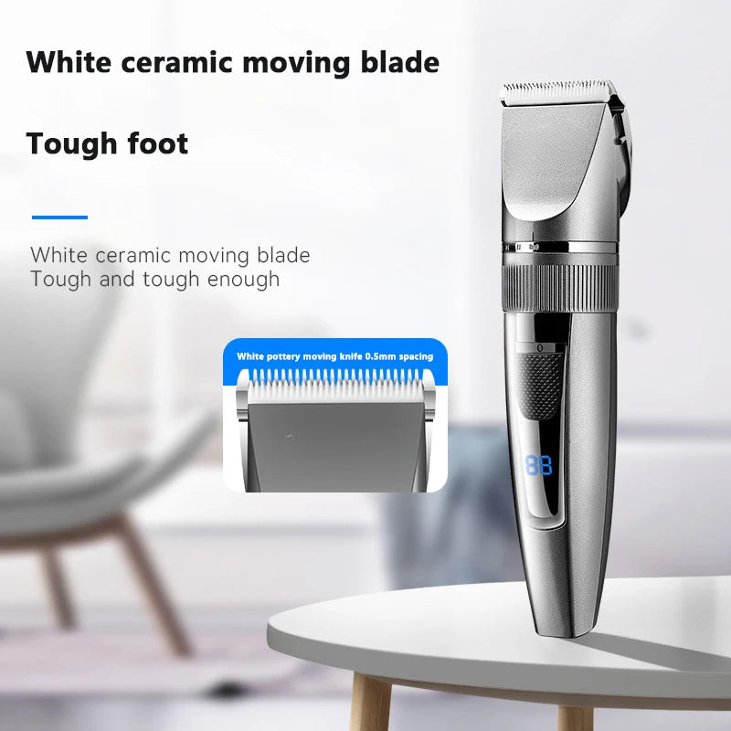 Rechargeable Cordless Hair Clipper Men Grooming Professional Electric Hair Clipper Beard Haircut Edge Sketch