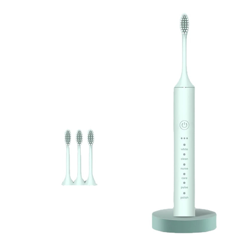 Ultrasonic Sonic Electric Toothbrush Rechargeable for Adults 6Mode Automatic Tooth Brush Teeth Whitening with 4 Replacement Head