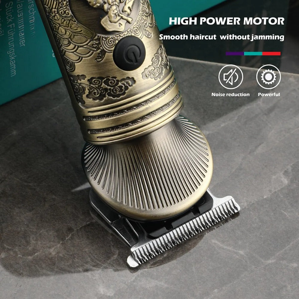 Hair Trimmer Professional Hair Clipper Metal Hair Cutting Machine Electric Cordless Rechargeable Trimmer for Men