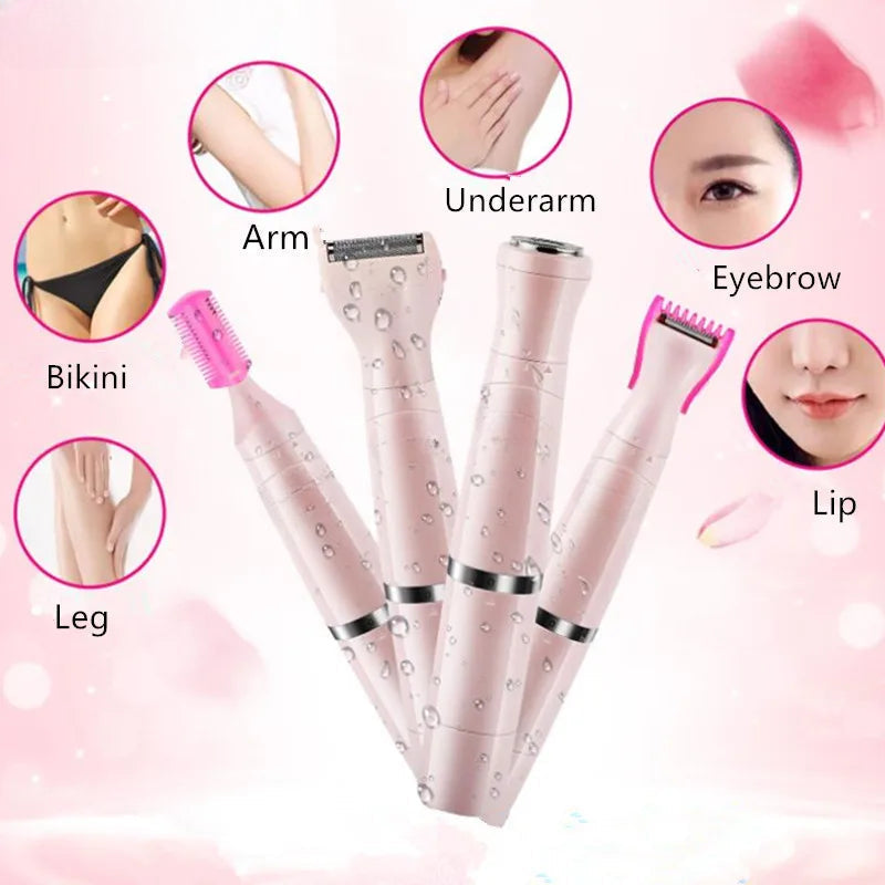 Multi-use Electric Epilator Hair Shaving Painless Hair Removal Machine Face Eyebrow Nose Trimmer Body Bikini For Women
