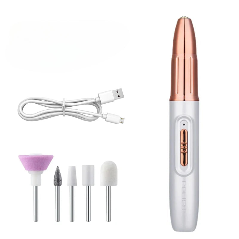 15000RPM Wireless Nail Drill USB Electric Nail Drill Machine For Manicure Milling Cutter Set For Gel Polishing Nail Equipment