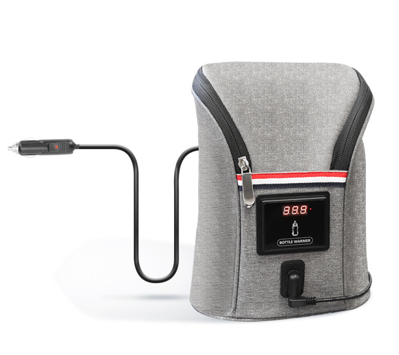 Car Bottle Warmer Portable Travel Milk Warmer (Grey)