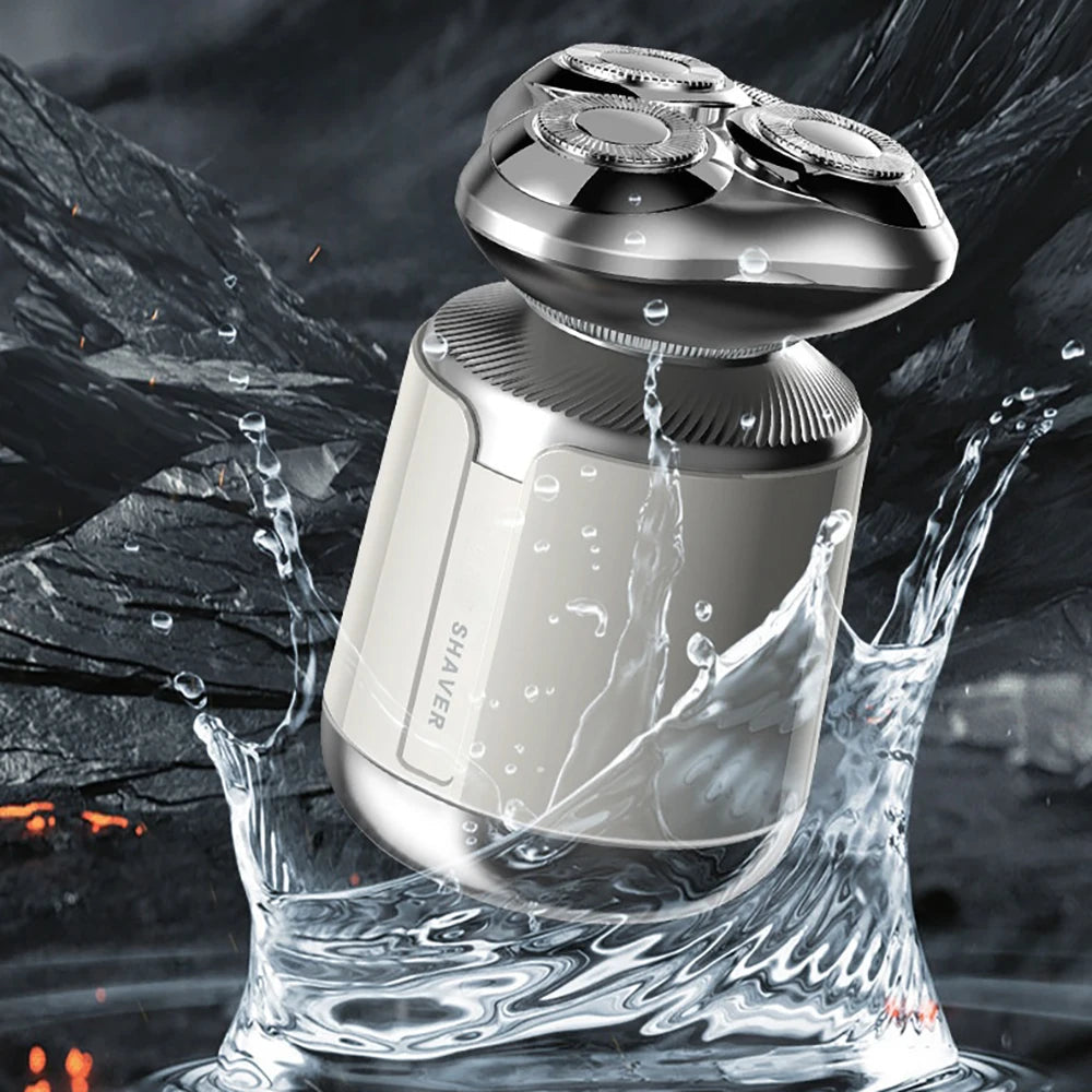 Rotary Electric Mini Shaver Men Washable Razor Bald Head Shavers Multifunction Grooming Kit Rechargeable Shaving Machine