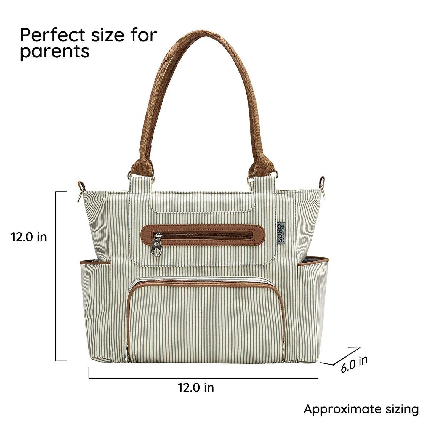 Large Capacity Diaper Bag For Mom (White)