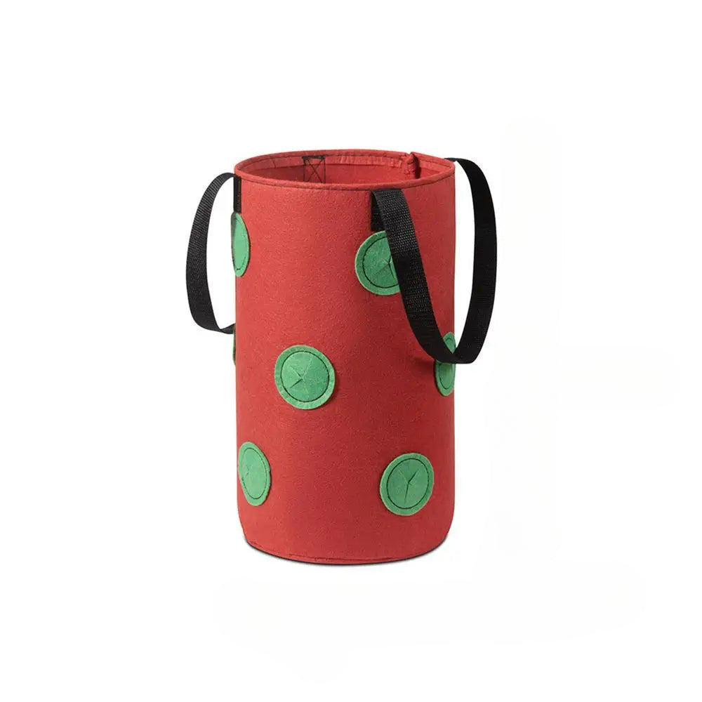 Strawberry Grow Bag Hanging Plant Bag 12 Multi Port Impermeable Strawberry Vanilla Tree Planting Bag Gardening Seedlings Growing