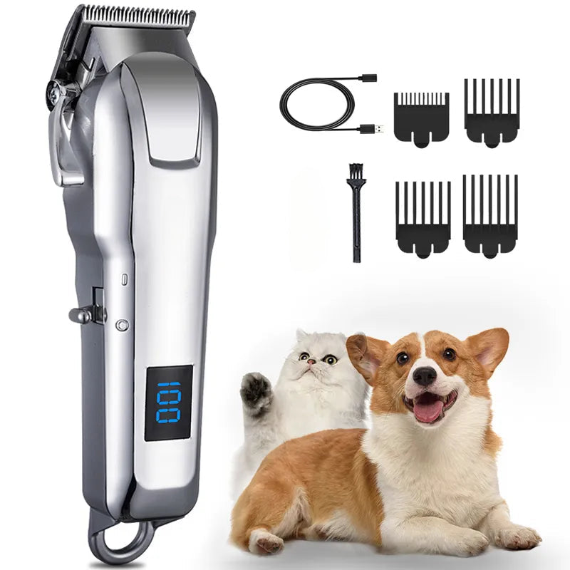 Pet Hair Clipper Professional Cutting Machine Dog Hair Trimmer High Power Animal Grooming Shaver Cutter Machine for Cats