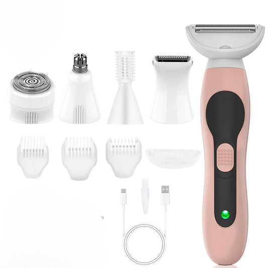 Multifunctional 4-in-1 Women's Shaving Set Electric Hair Removal Device Fine Carving Shaving Machine Nose Hair Device
