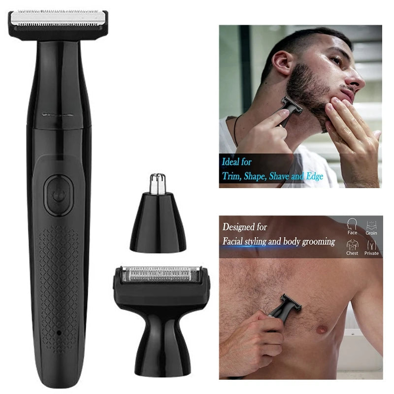 3in1 Grooming Kit Hair Trimmer Electric for Men Body Beard Hair Clipper Nose Ear Trimer Hair Cutting Machine Haircut