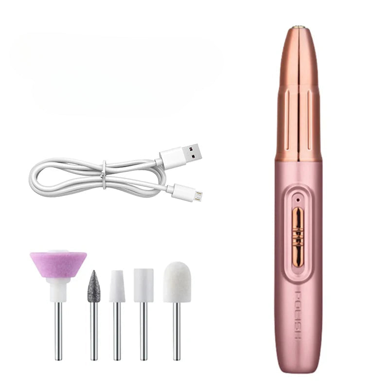 15000RPM Wireless Nail Drill USB Electric Nail Drill Machine For Manicure Milling Cutter Set For Gel Polishing Nail Equipment