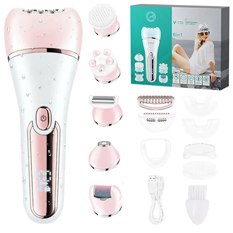 Electric Women Epilator Female Shaver Leg Body Hair Removal Lip Chin Depilatory Lady Bikini Trimmer