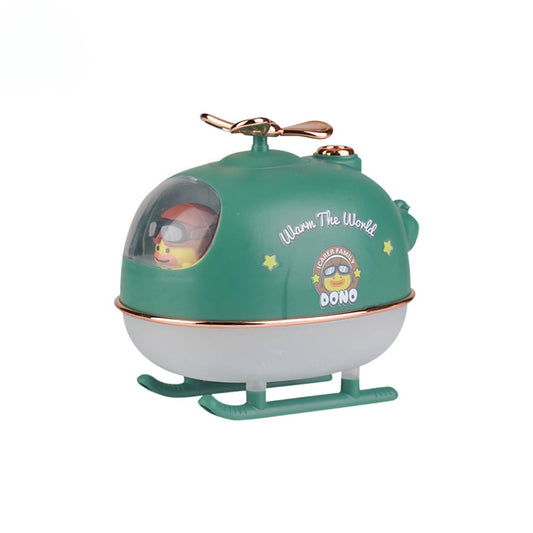 300ml Cute Cartoon Helicopter Aroma Air Humidifier USB Electric Essential Oil Diffuser with Warm Night Light for Car Office Home