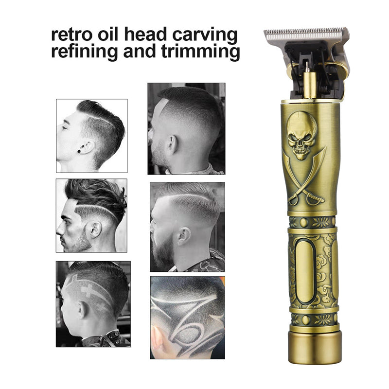 Hair Trimmer Li T-Outliner Skeleton Heavy Hitter Cordless Trimmer Men Baldhead Hair Clipper Finishing Hair Cutting Machine
