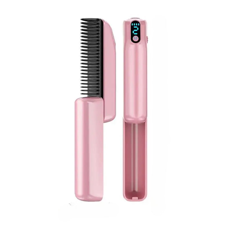 Negative Ion Hair Straightener Styling Comb Electric Hair Brush With Negative Ion LED Display 30s Fast Heating Constant