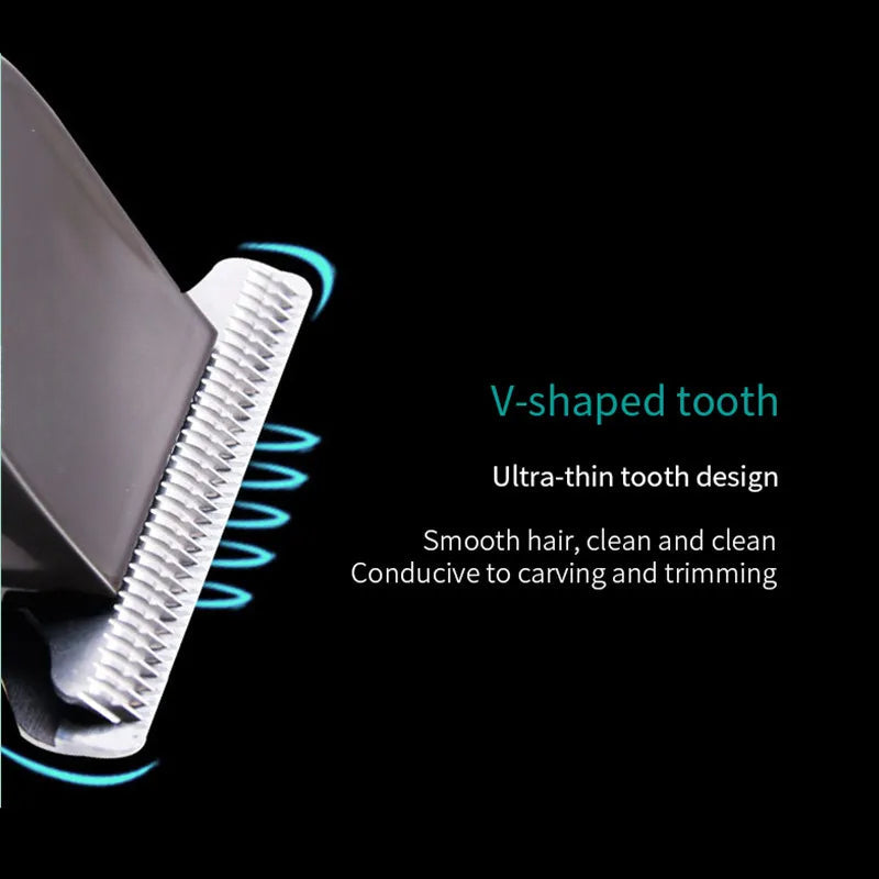 Professional Waterproof Hair Trimmer Display Men's Hair Clipper Grooming Low Noise Clipper Titanium Ceramic Blade Adult