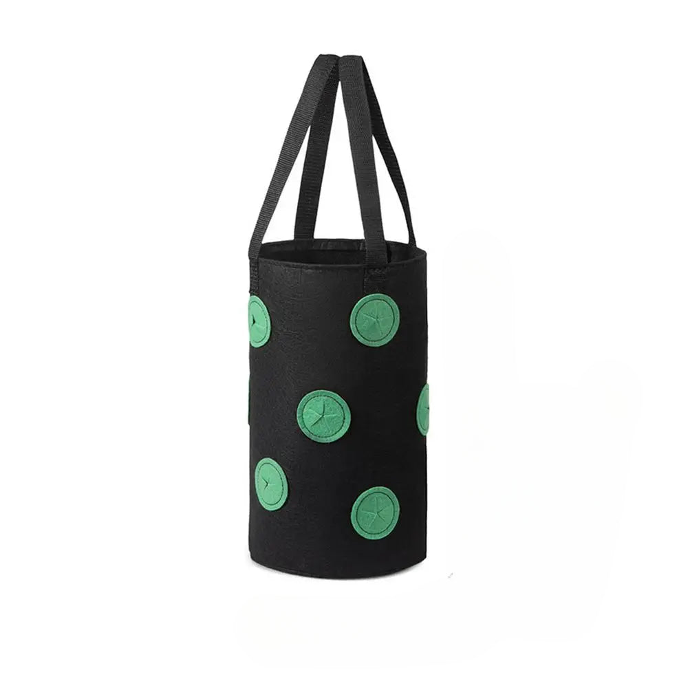 Strawberry Grow Bag Hanging Plant Bag 12 Multi Port Impermeable Strawberry Vanilla Tree Planting Bag Gardening Seedlings Growing
