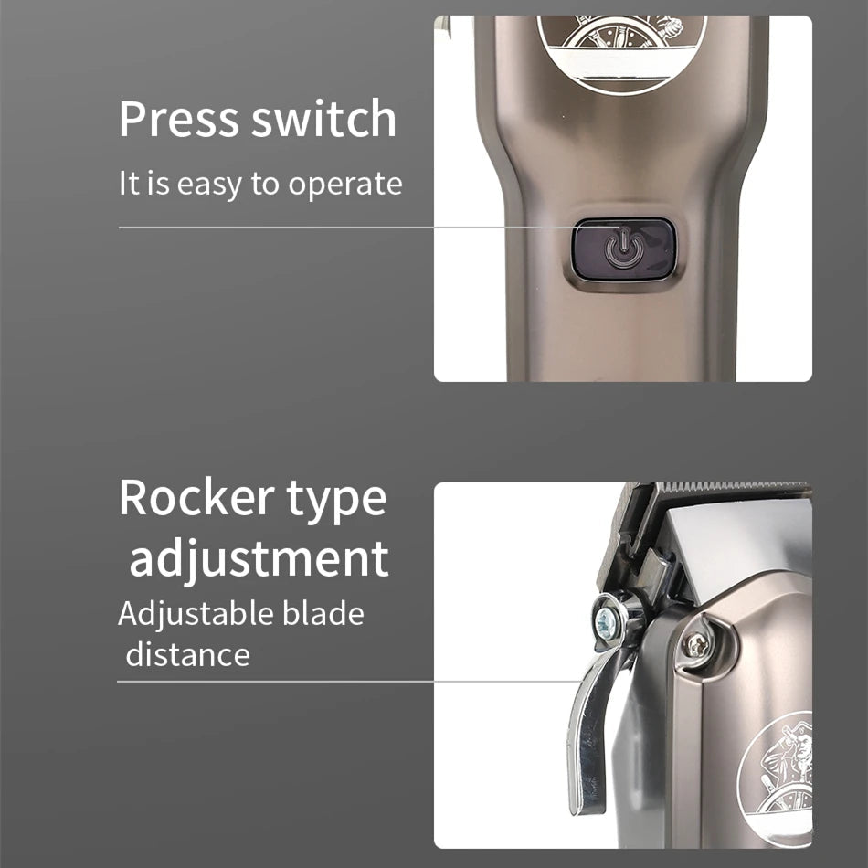 High-power Gradual Fader Hair Salon Two-piece Hair Clipper LCD Digital Display Hair Clipper