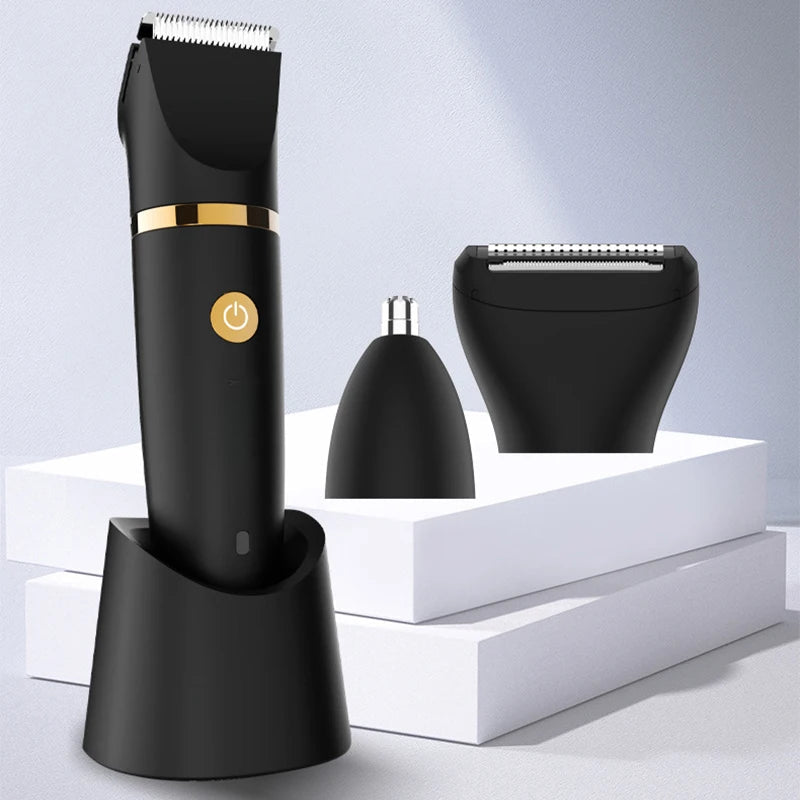 All in 1 Electric Hair Trimmer Public Groin Bikini Trimmer for Whole Body Ball Shaver Clipper Grooming Kit Male Epilator Razor
