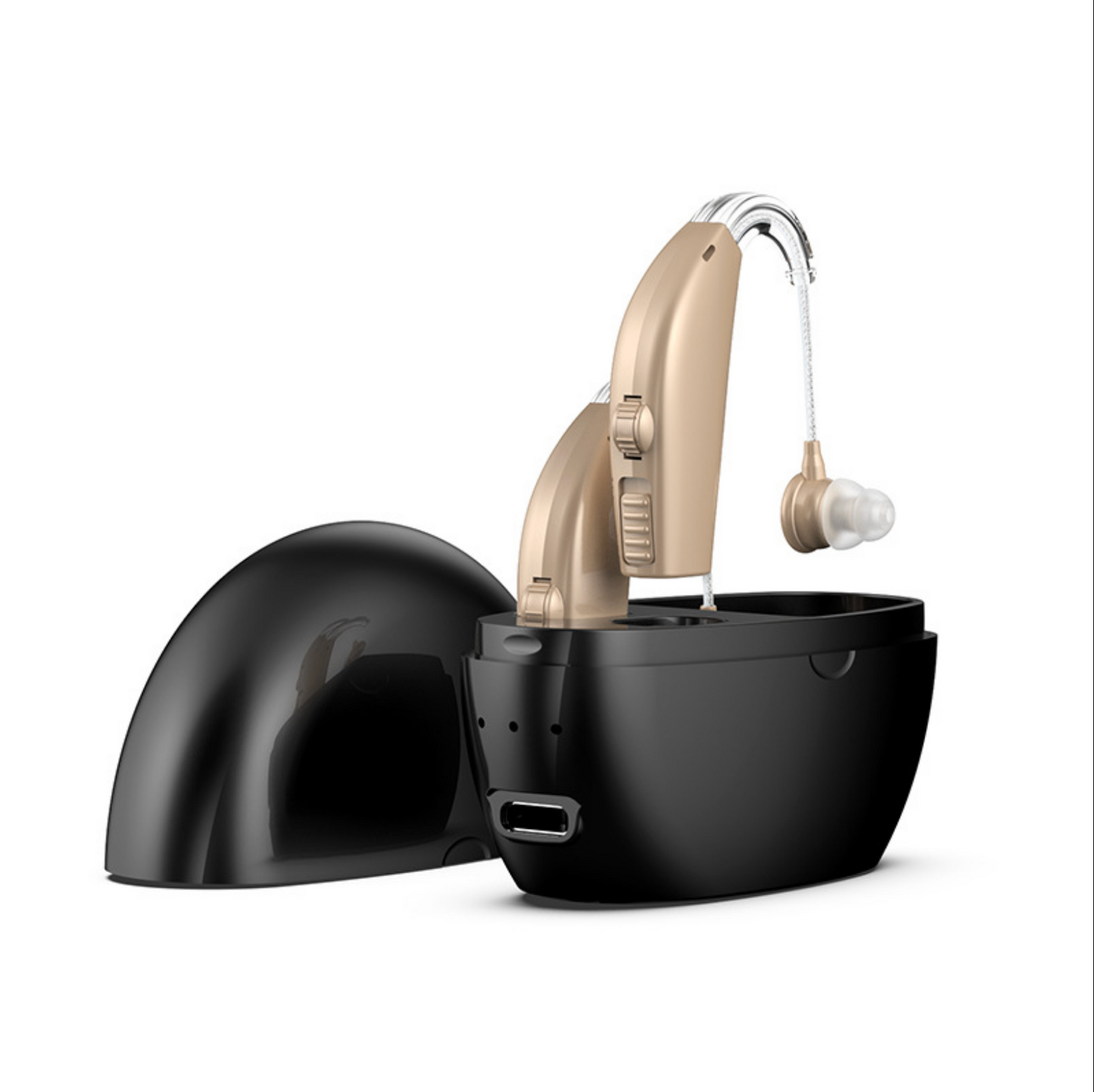 Portable Rechargeable Hearing Aid Sound Amplifier Charging Elderly Ear Hearing Aid for the Deaf Hearing Impaired