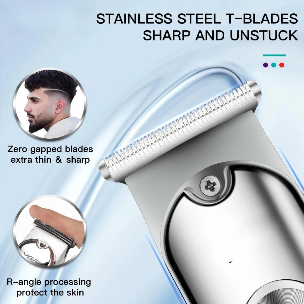 Hair Clipper Rechargeable Hair Cutting Machine Cordless Hair Trimmer Electric Barber 0mm Cutting Blade Clipper for Men