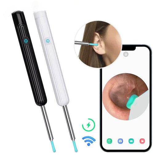 Wireless WiFi Ear Pick Otoscope Camera Borescope Luminous Ear Wax Cleaning Teeth Oral Endoscope Inspection Ear Cleaner Removal