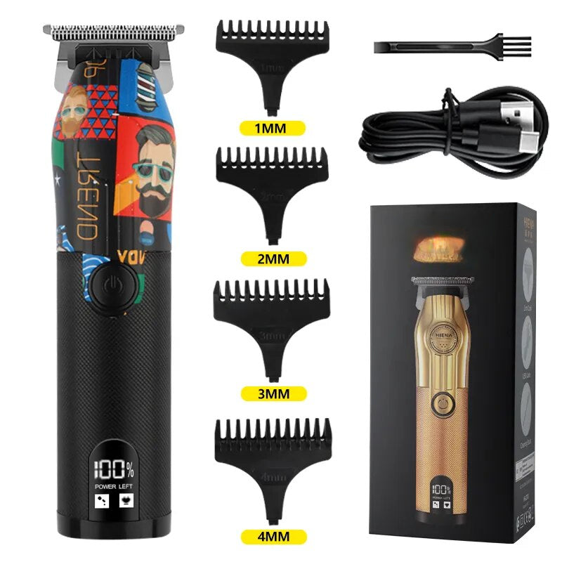 Hair Clipper Rechargeable Professional Hair Clipper Men's Electric Hair Clipper Cordless Haircut Styling Men's Beard Trimmer