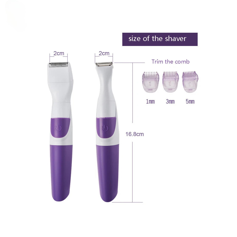 5in1 Perfect Bikini Trimmer Kit Precision Facial Electric Hair for Women Shaver Micro Epilator Battery Underarm