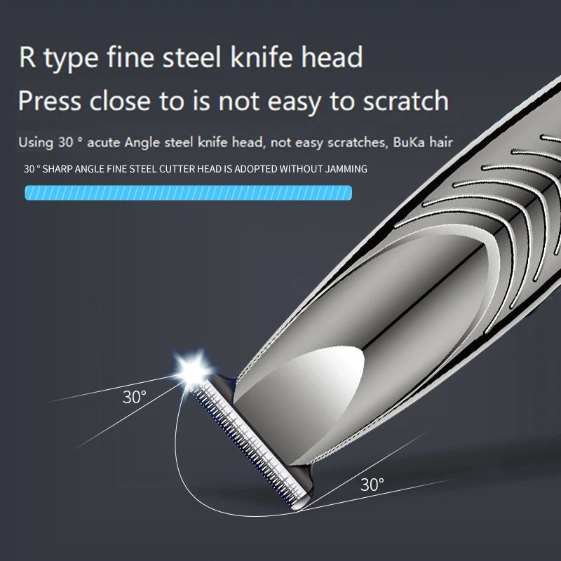 USB Rechargeable Hair Clipper Hair Clipper Oil Head Clipper Hair Carving Carving White Beard Trimming