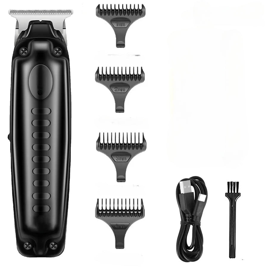 Cordless Hair Trimmer Barber 0mm Zero Gapped Clipper Finish Cutting Machine Detailer High Performance
