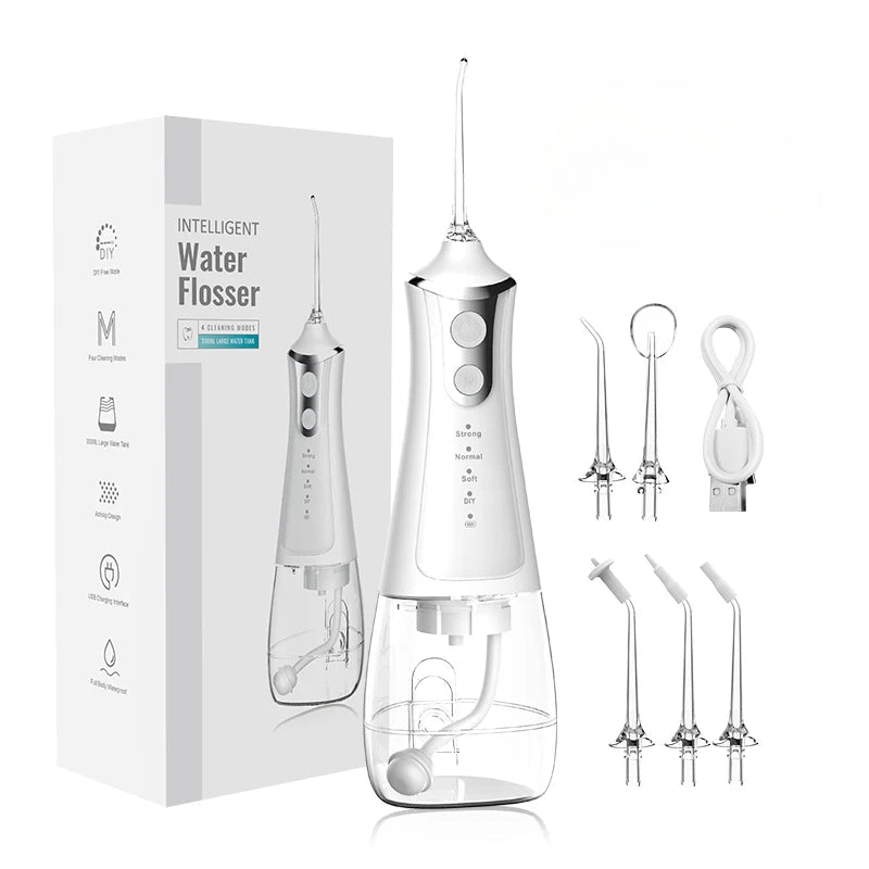 Portable Irrigator Dental Floss DIY Mode 5 Jets Water Flosser Pick Mouth Washing Machine Cleaning Teeth Toothpicks with Thread
