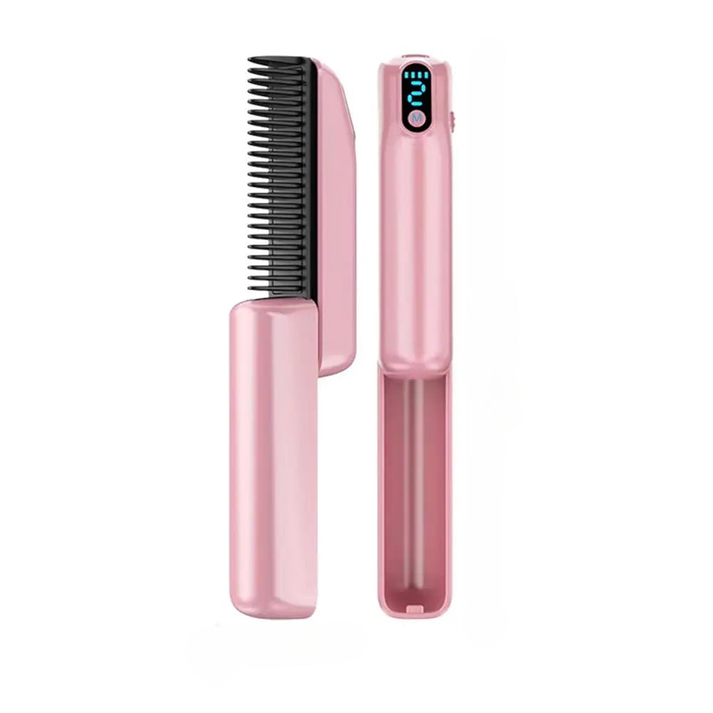 Negative Ion Hair Straightener Styling Comb Electric Hair Brush With Negative Ion LED Display 30s Fast Heating Constant