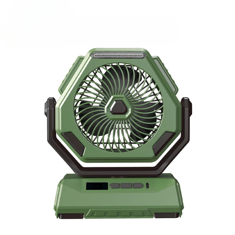 6000mAh Camping Fan Rechargeable Outdoor Fan Ceiling Oscillating Fan Portable Air Conditioner Air Cooler with Lighting
