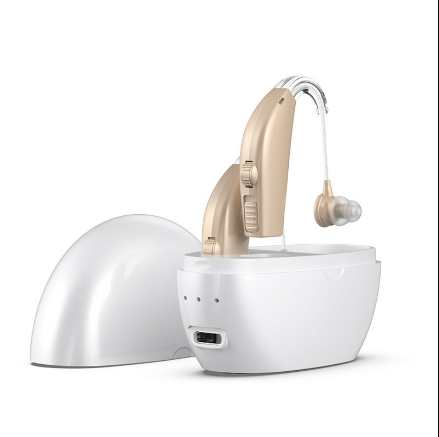 Portable Rechargeable Hearing Aid Sound Amplifier Charging Elderly Ear Hearing Aid for the Deaf Hearing Impaired